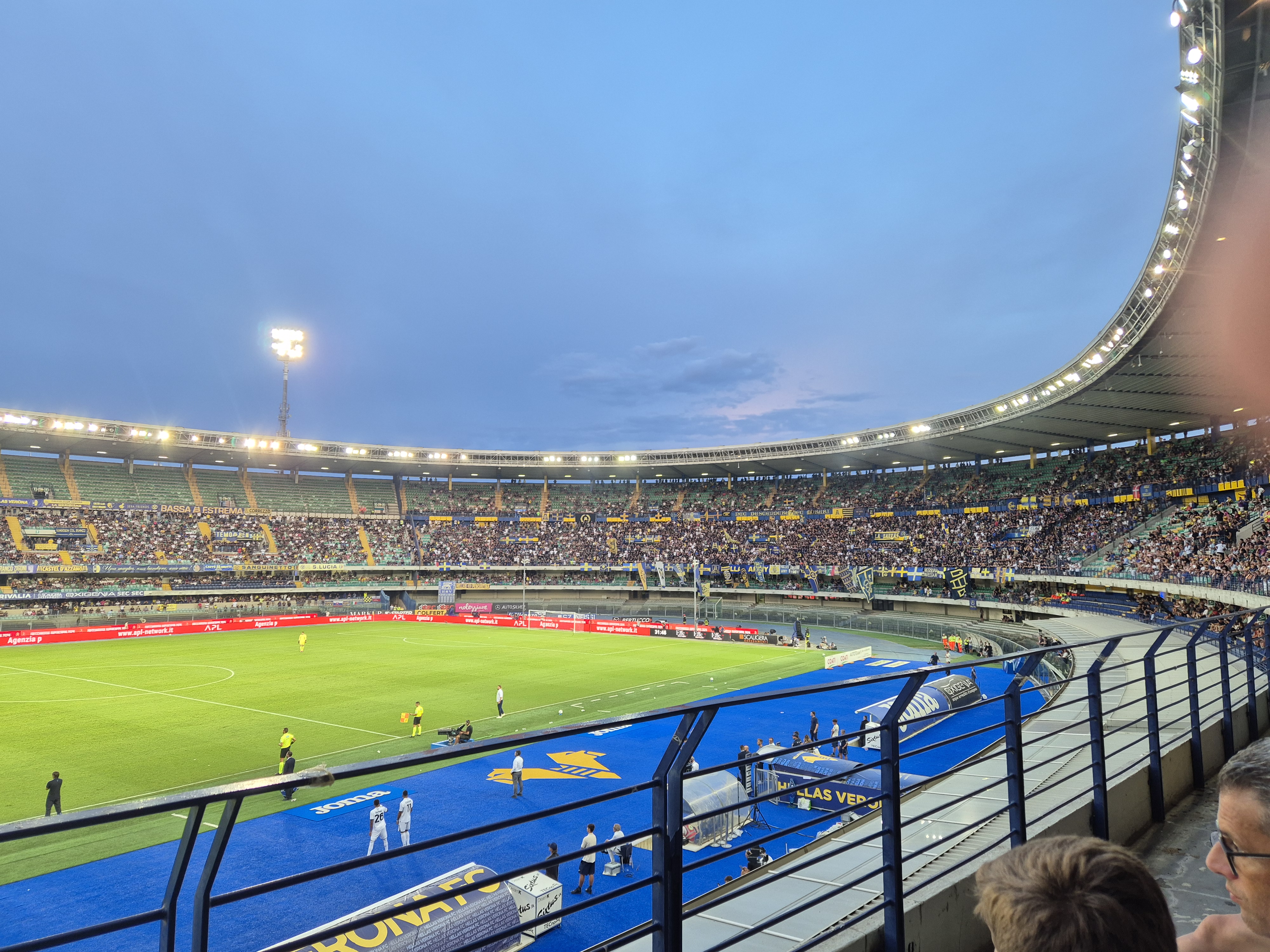 Inside the Stadio Marcantonio Bentegodi, Verona