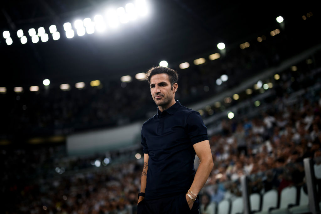 Cesc Fabregas, head coach of Como 1907, looks on prior to