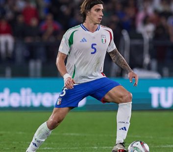 Riccardo Calafiori for Italy.