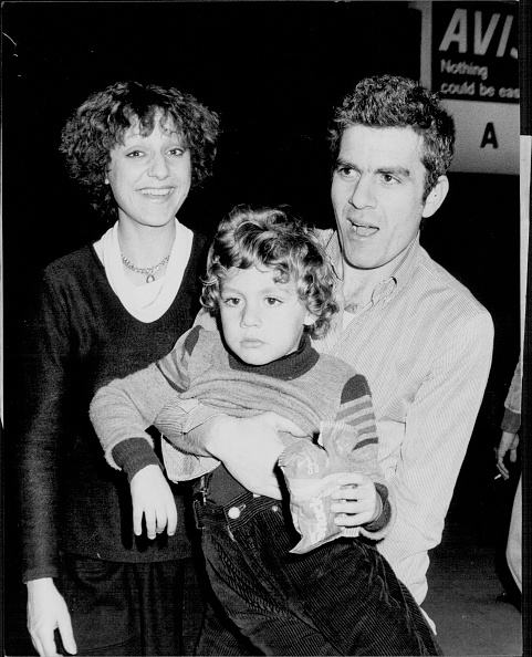 Former Italian Soccer Star Roberto Vieri returned to Sydney today to play a season with the Marconi Club in Sydney.Pictured with his wife Natalie & 4 yr old son Christian.