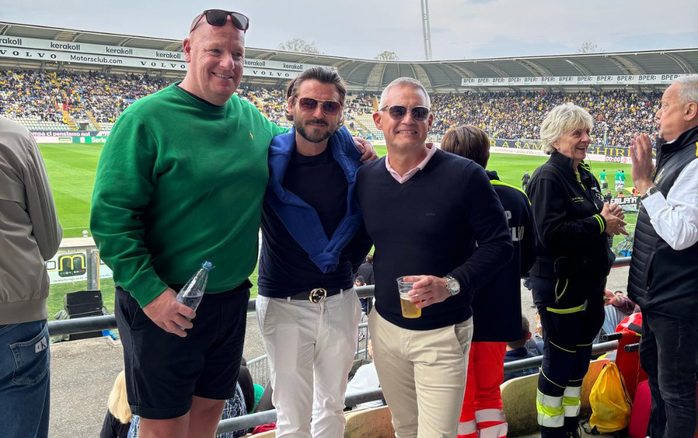 Tommy Doig prepares to watch his son Josh play against Modena