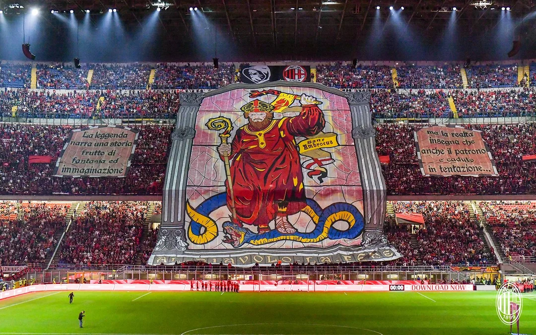 Favorite Milan Curva Sud Derby Coreografia V0 926y2g3js8ng1